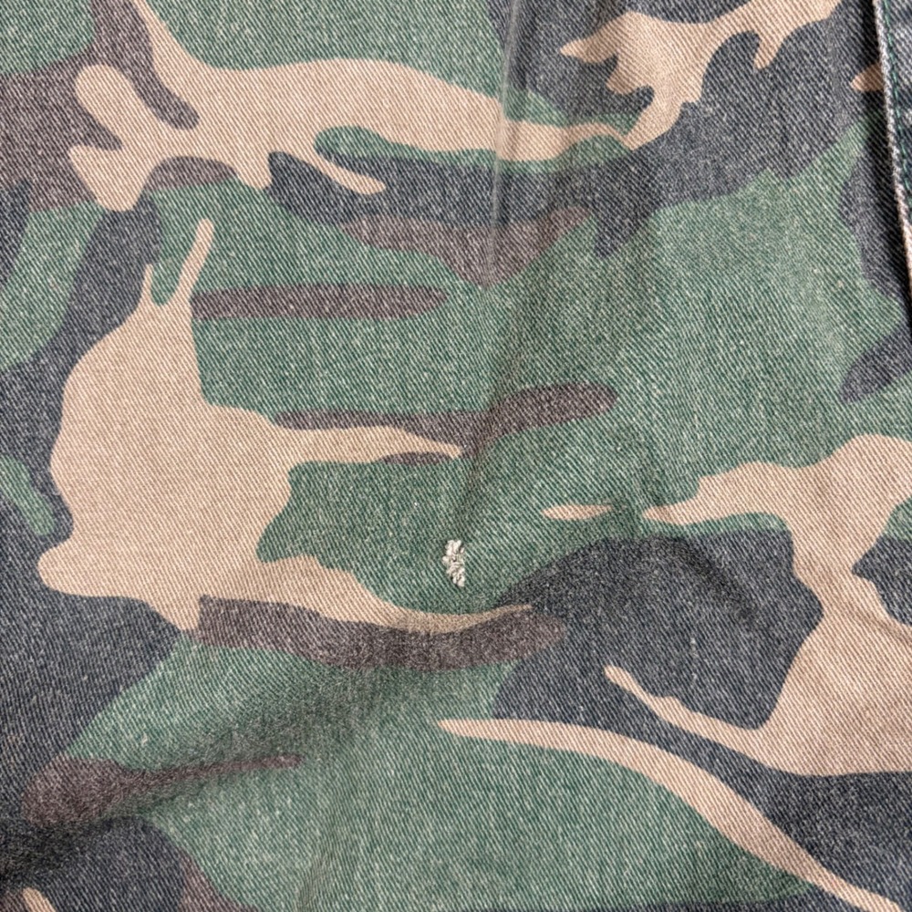Noiz Premium Jeans Shorts Men's 42 Camo Cargo Green Brown Camouflage 100% Cotton - Picture 7 of 7